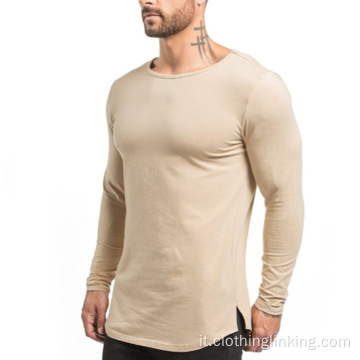 T-Shirt a manica lunga elasticizzata Tech da uomo